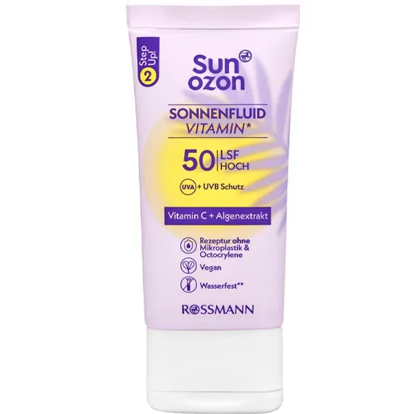فلوئید ضد آفتاب ویتامینه با SPF 50 سان اوزون